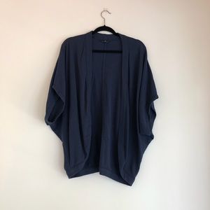Navy blue kimono style cotton cardigan